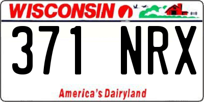 WI license plate 371NRX