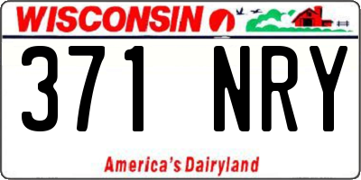 WI license plate 371NRY