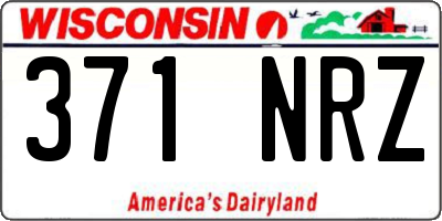 WI license plate 371NRZ