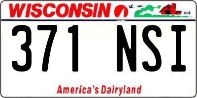 WI license plate 371NSI