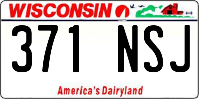 WI license plate 371NSJ