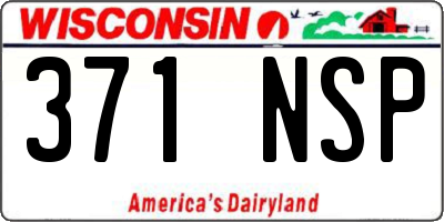 WI license plate 371NSP