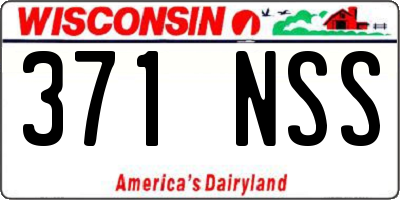 WI license plate 371NSS