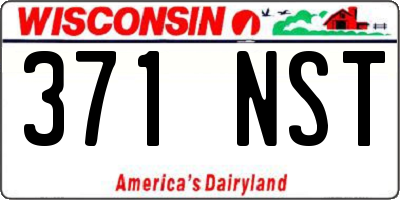 WI license plate 371NST
