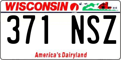 WI license plate 371NSZ