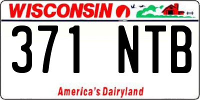 WI license plate 371NTB