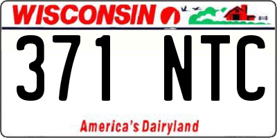 WI license plate 371NTC