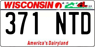 WI license plate 371NTD