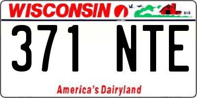 WI license plate 371NTE