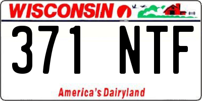 WI license plate 371NTF