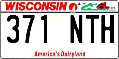 WI license plate 371NTH