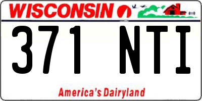 WI license plate 371NTI