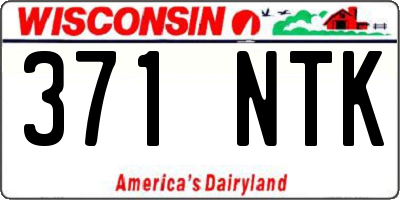 WI license plate 371NTK