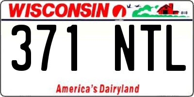 WI license plate 371NTL