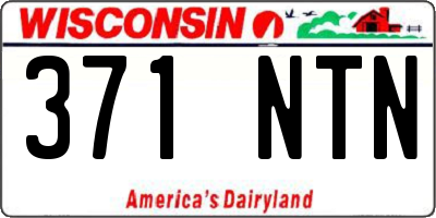 WI license plate 371NTN