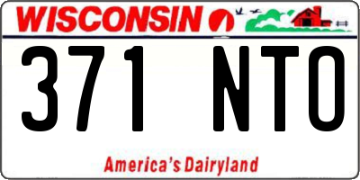 WI license plate 371NTO