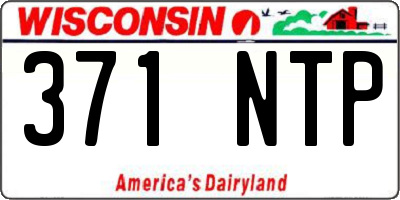 WI license plate 371NTP