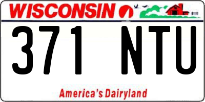 WI license plate 371NTU