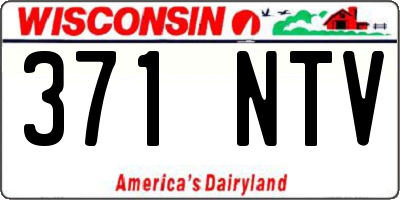WI license plate 371NTV