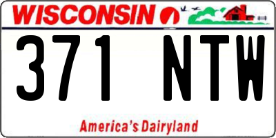 WI license plate 371NTW