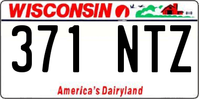 WI license plate 371NTZ