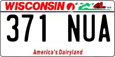 WI license plate 371NUA