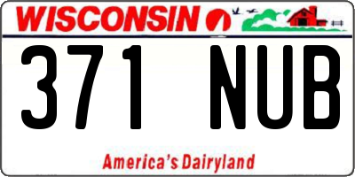 WI license plate 371NUB