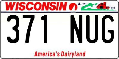 WI license plate 371NUG