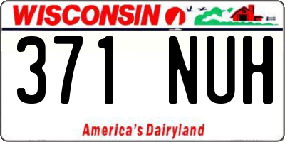 WI license plate 371NUH