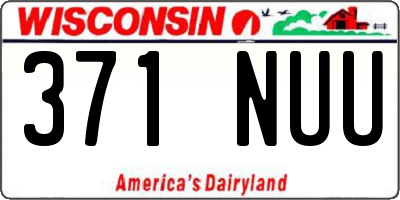 WI license plate 371NUU