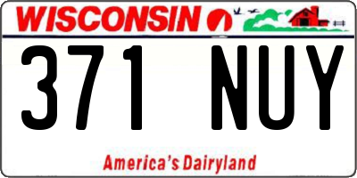 WI license plate 371NUY