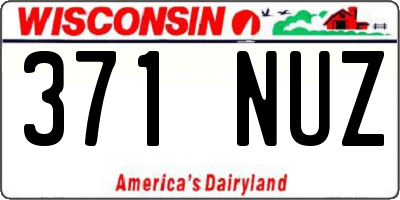 WI license plate 371NUZ
