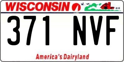 WI license plate 371NVF