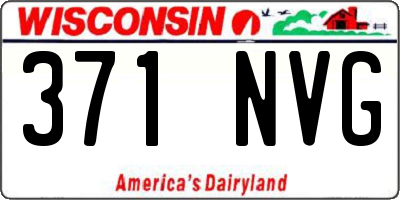 WI license plate 371NVG