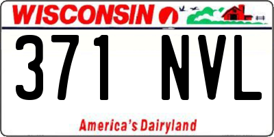 WI license plate 371NVL