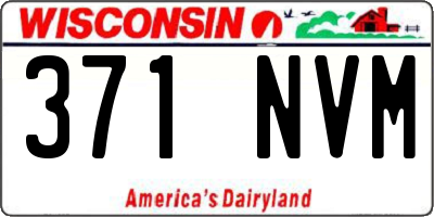 WI license plate 371NVM