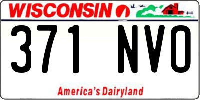 WI license plate 371NVO
