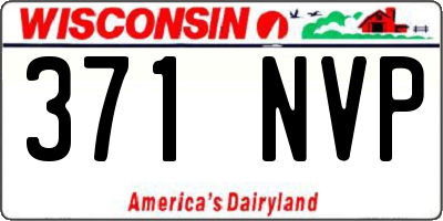 WI license plate 371NVP