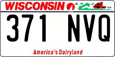 WI license plate 371NVQ