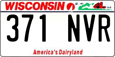 WI license plate 371NVR