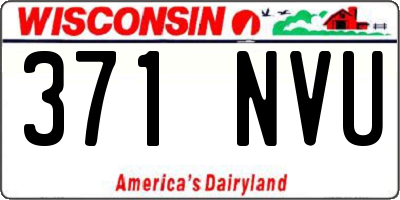 WI license plate 371NVU