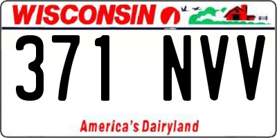 WI license plate 371NVV