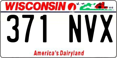 WI license plate 371NVX