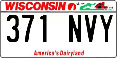 WI license plate 371NVY