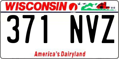WI license plate 371NVZ