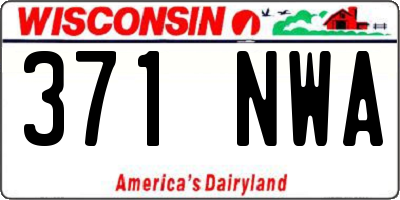 WI license plate 371NWA