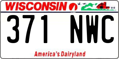 WI license plate 371NWC