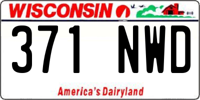 WI license plate 371NWD