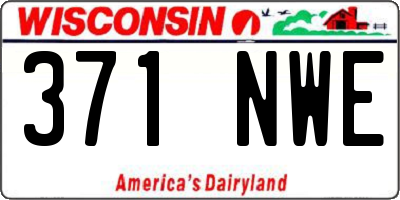 WI license plate 371NWE