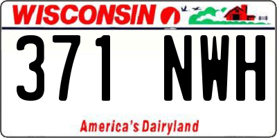 WI license plate 371NWH